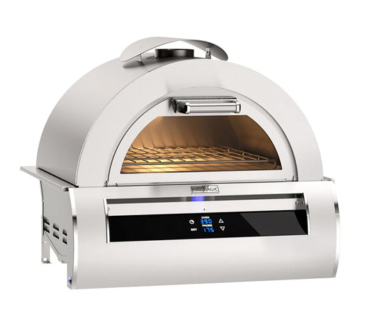 Fire Magic Natural Gas Black Glass Built In Pizza Oven with Integrated Smart Technology - 5660